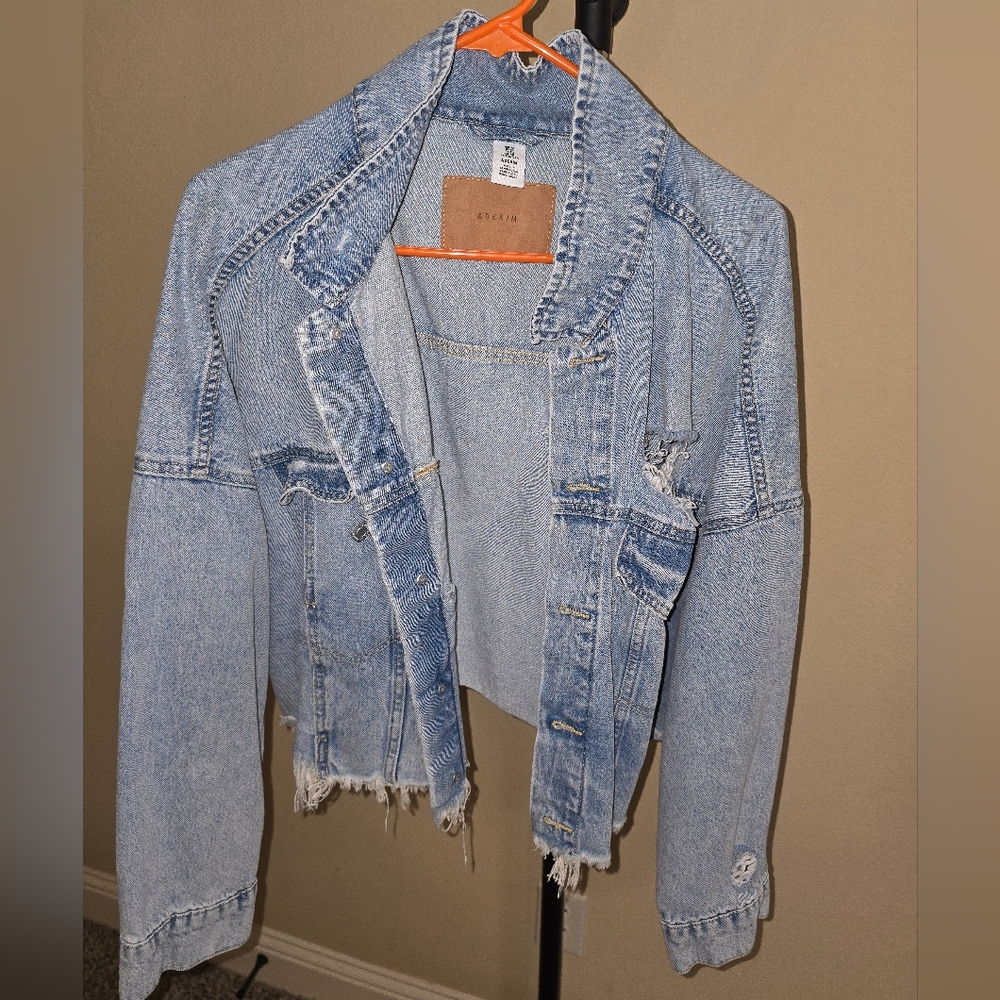 Cropped denim jacket - XL